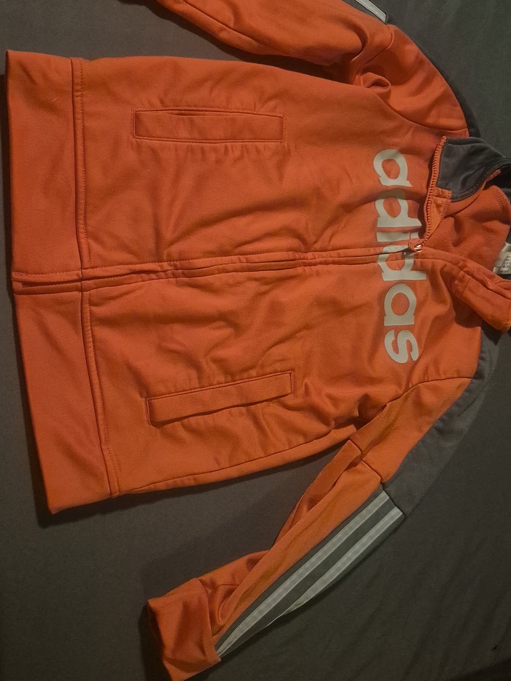adidas Orange Jacket with Black Logo